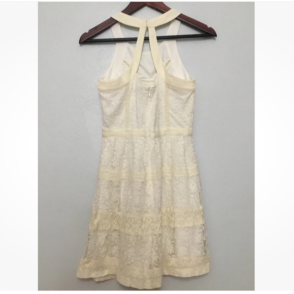 American Eagle Ivory Lace Sheer Lined Dress - Picture 2 of 7